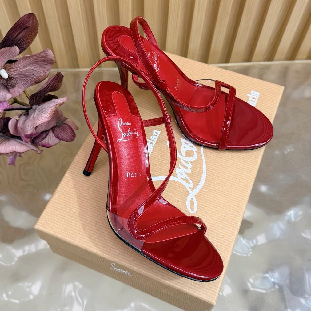 Christian Louboutin 2026 Rosa Z Slingback Sandals 100mm Patent Leather 776004