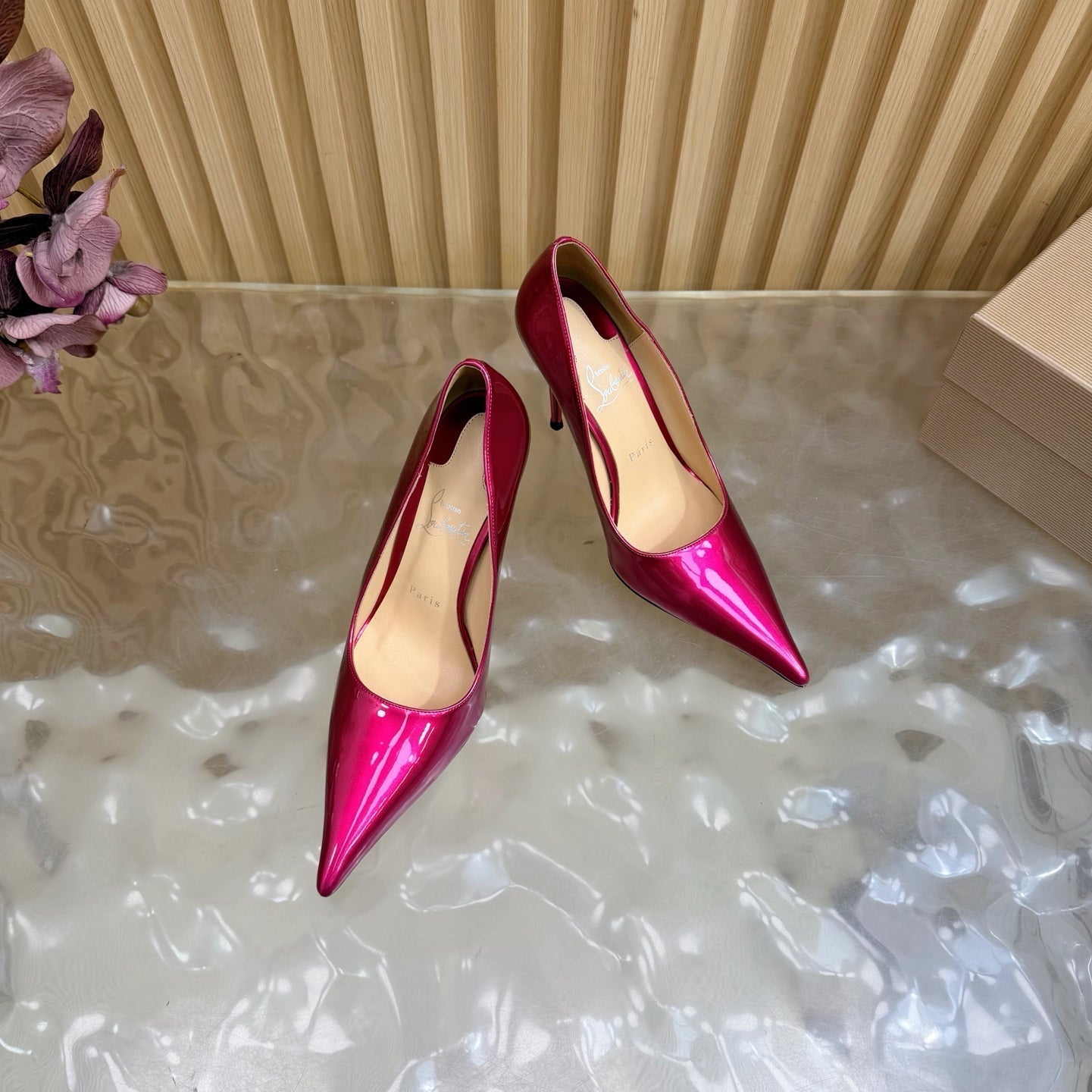 Christian Louboutin 2026 Miss Z 100mm Pumps Pearlescent Patent Leather 776030