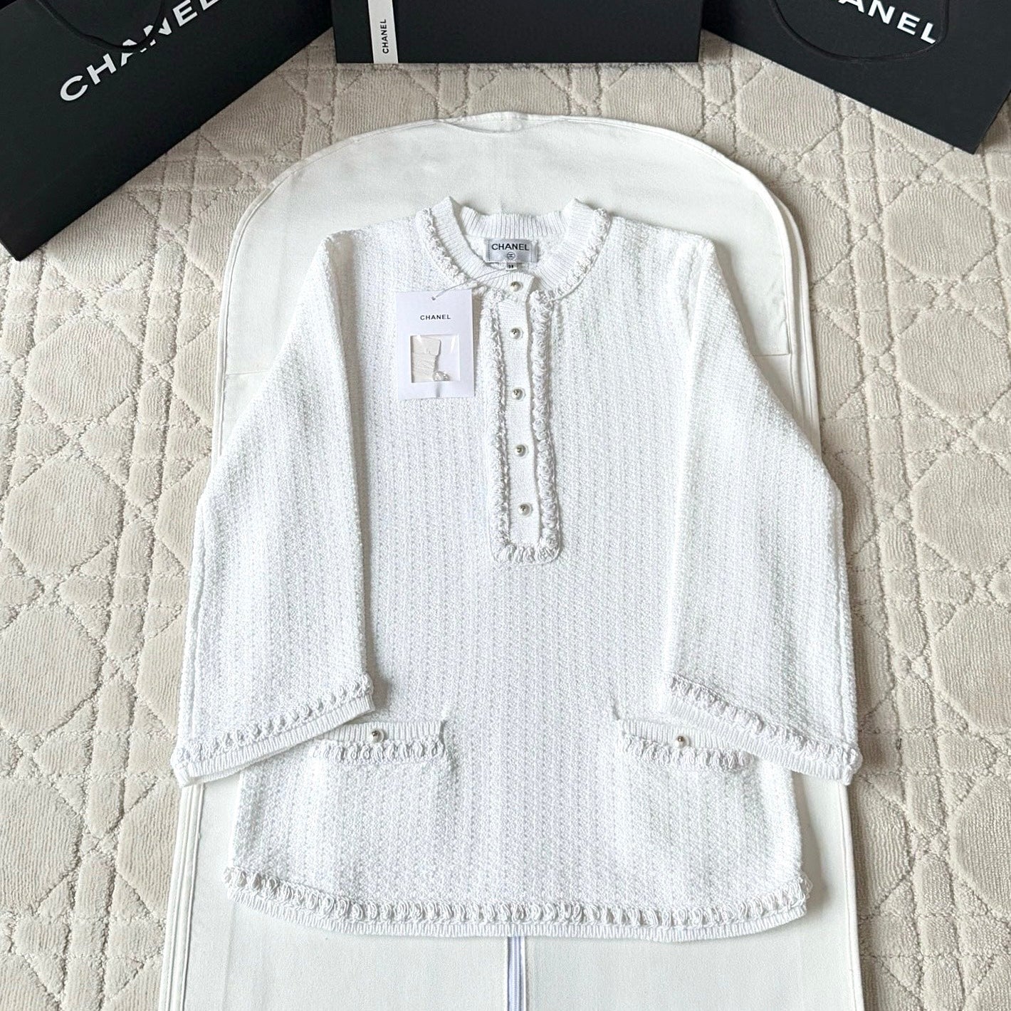 CC 25 Pearl Mesh Top White Wool 237299