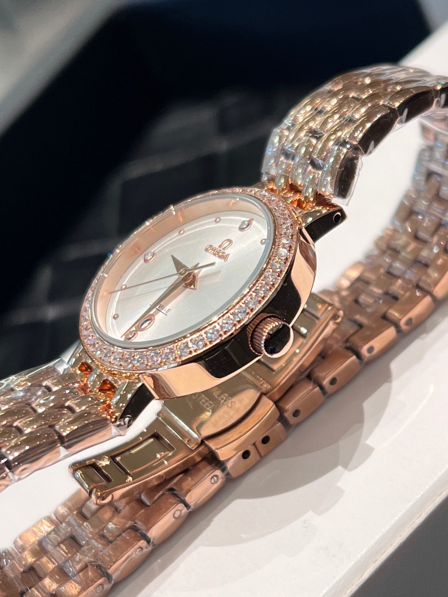 Omega De Ville Prestige 'Diamond' 28mm Watch