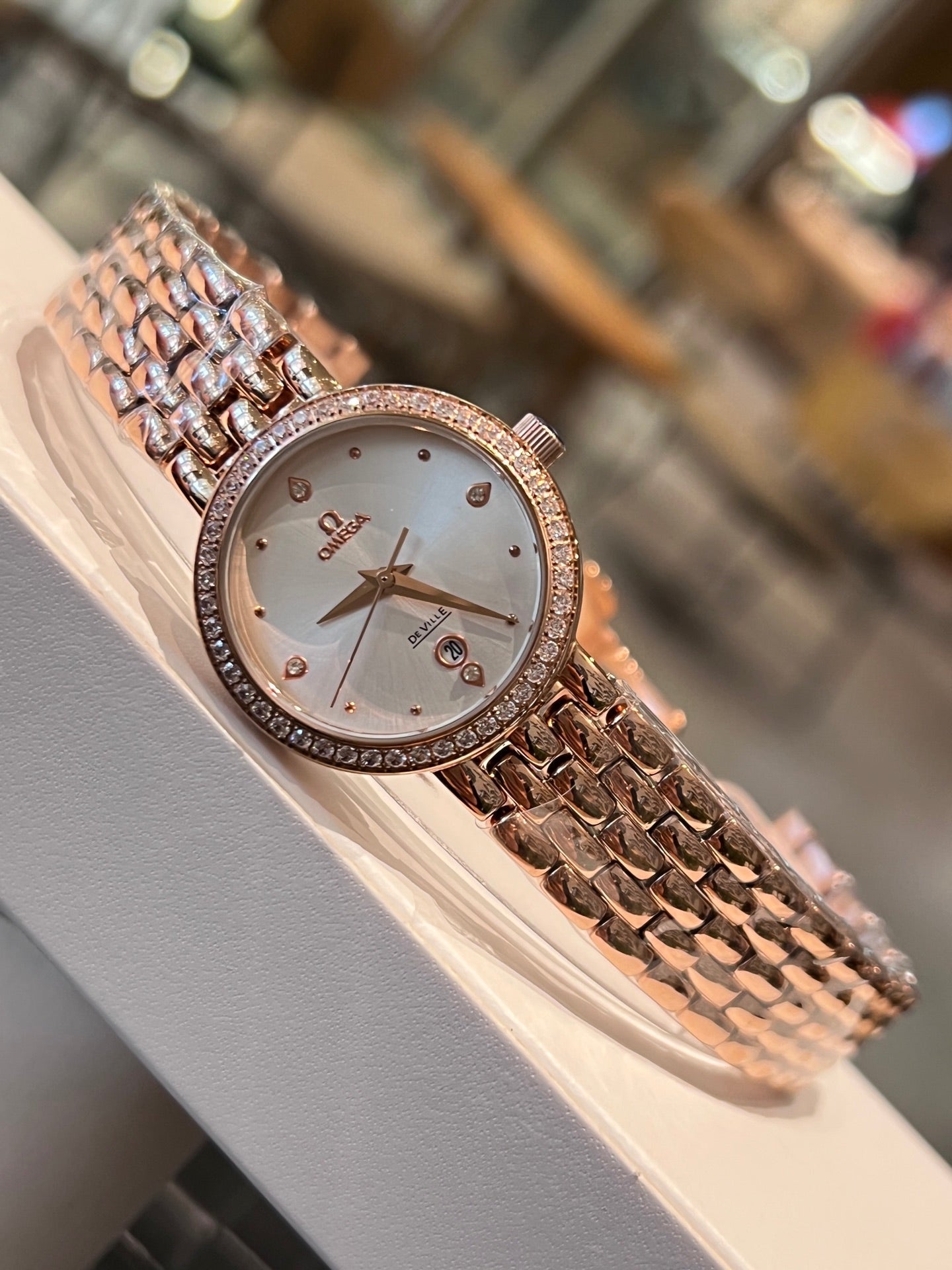 Omega De Ville Prestige 'Diamond' 28mm Watch