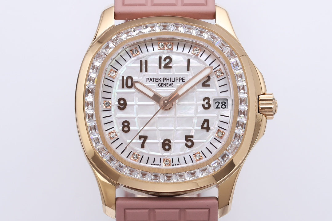 Patek Philippe Aquanaut Luce 35.6mm Rose Gold Case Pink Rubber Strap