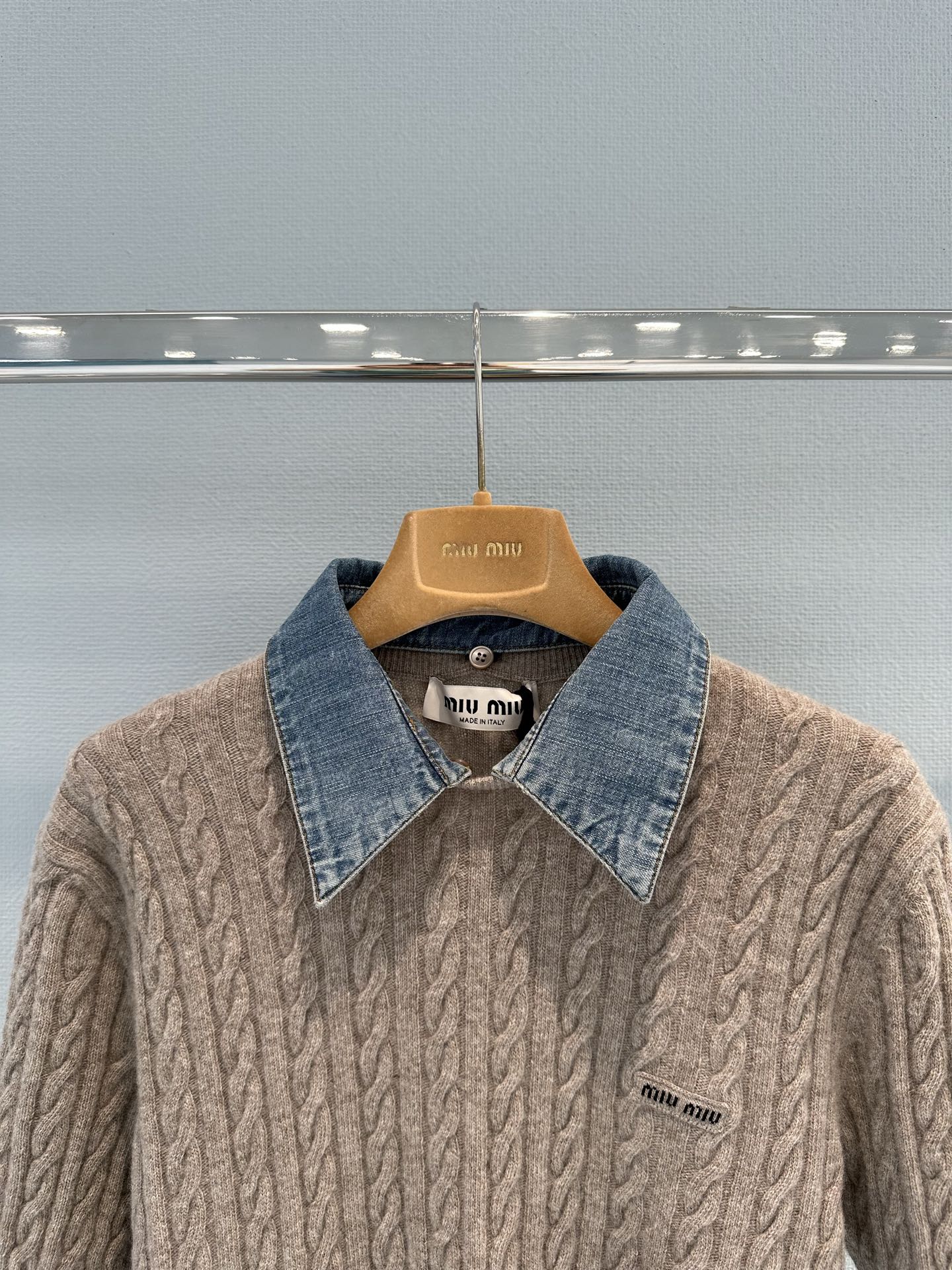 MiuMiu 2026 Shirt Brown Wool 645128