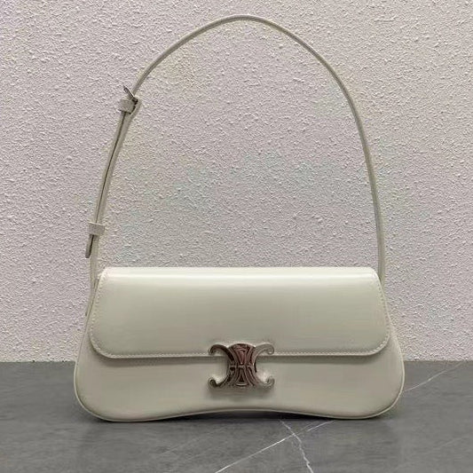 Celine 2026 Lola Bag 28cm White Calfskin 283621