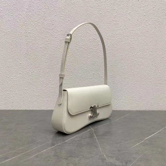 Celine 2026 Lola Bag 28cm White Calfskin 283621