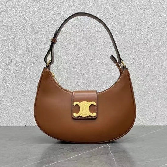Celine 2026 Ava Bag 23cm Brown Calfskin 283606