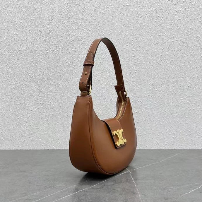 Celine 2026 Ava Bag 23cm Brown Calfskin 283606