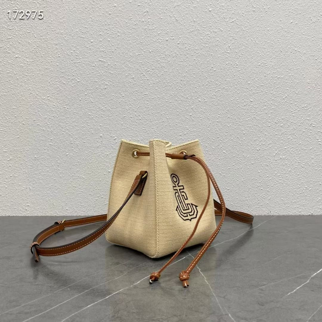 Celine 2026 Micro Sailor bag 17.5cm Natural Tan Triomphe Canvas Calfskin