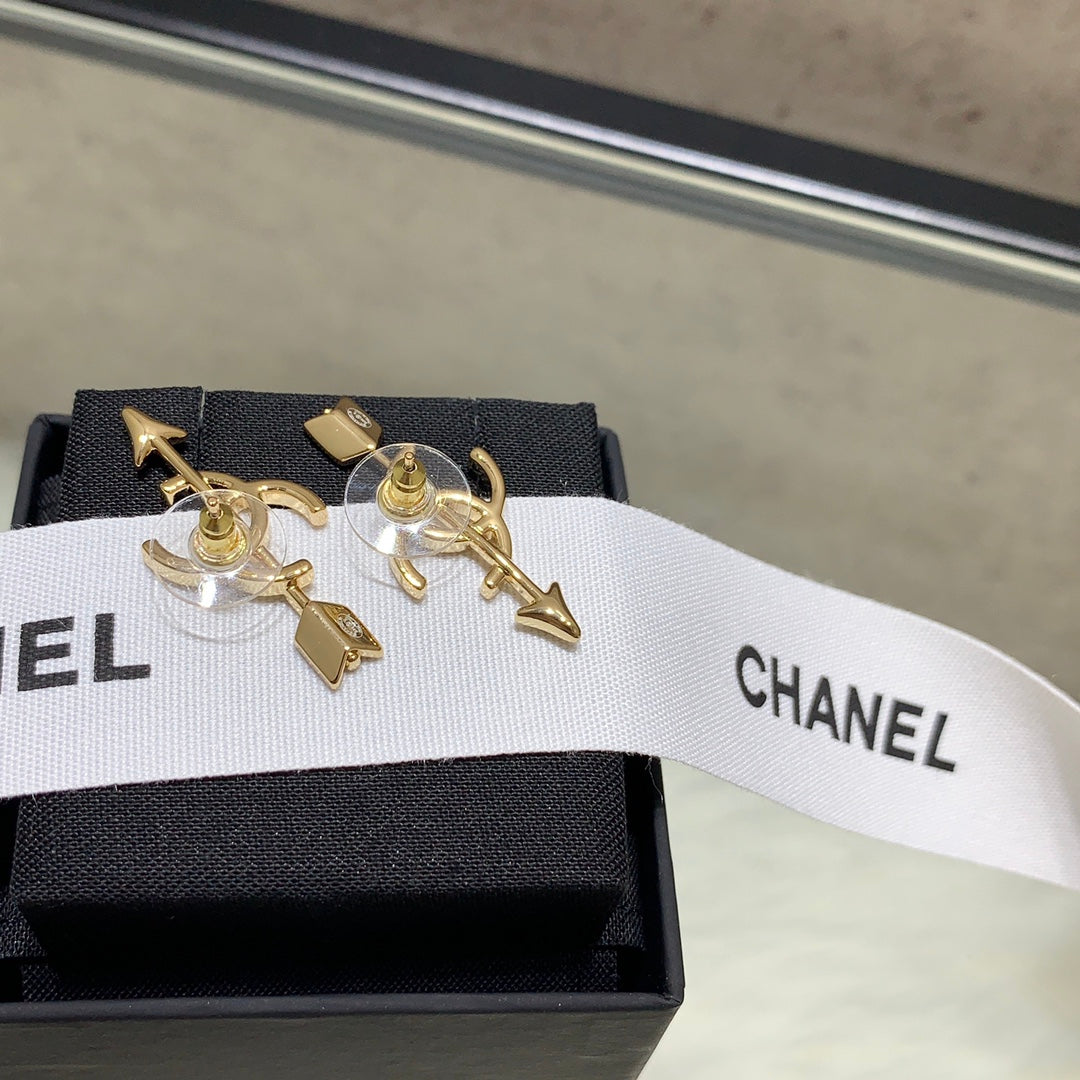 Chanel 2026 Golden Cupid's Arrow Earrings