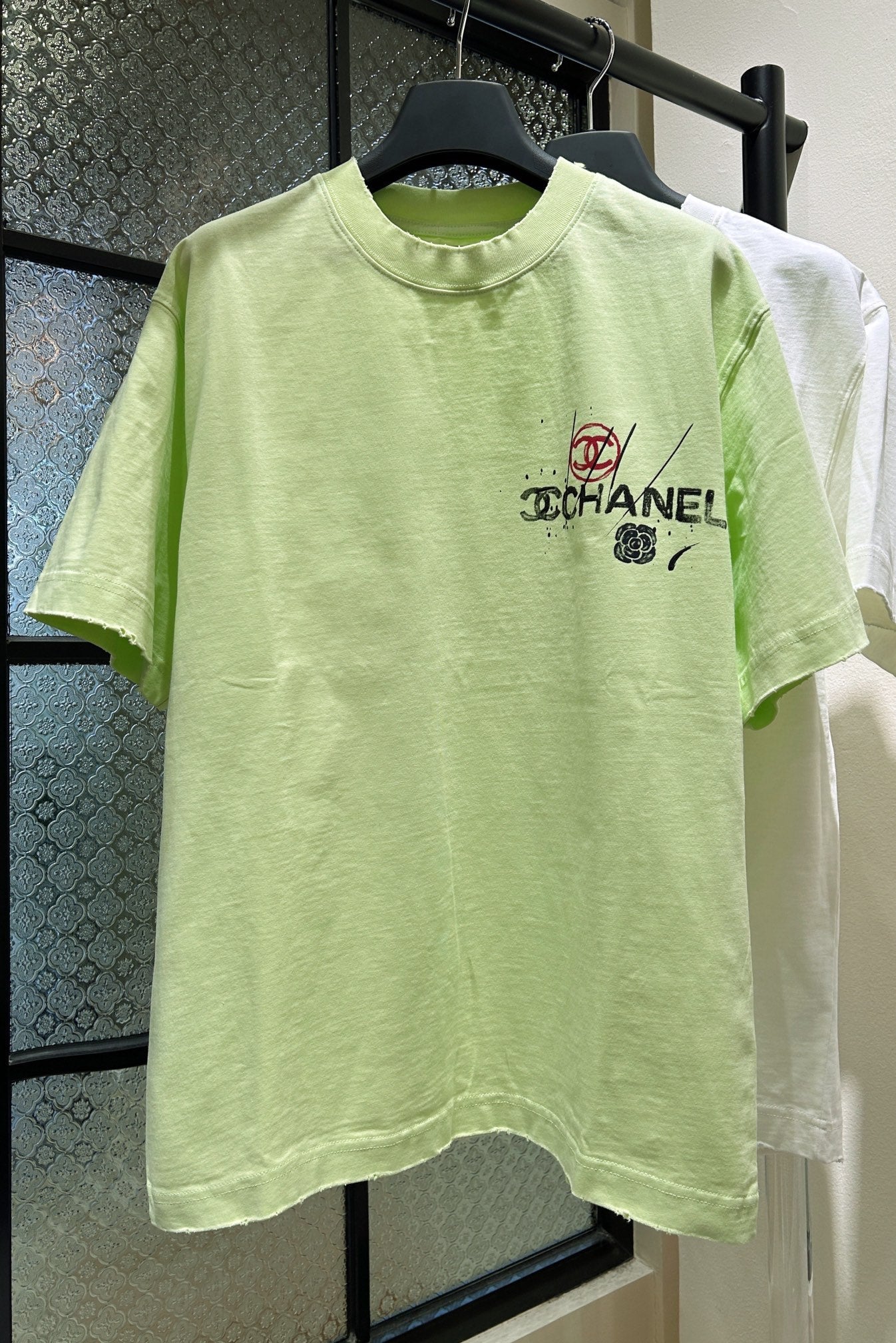 Chanel 2026 T-shirt Black White Green Cotton
