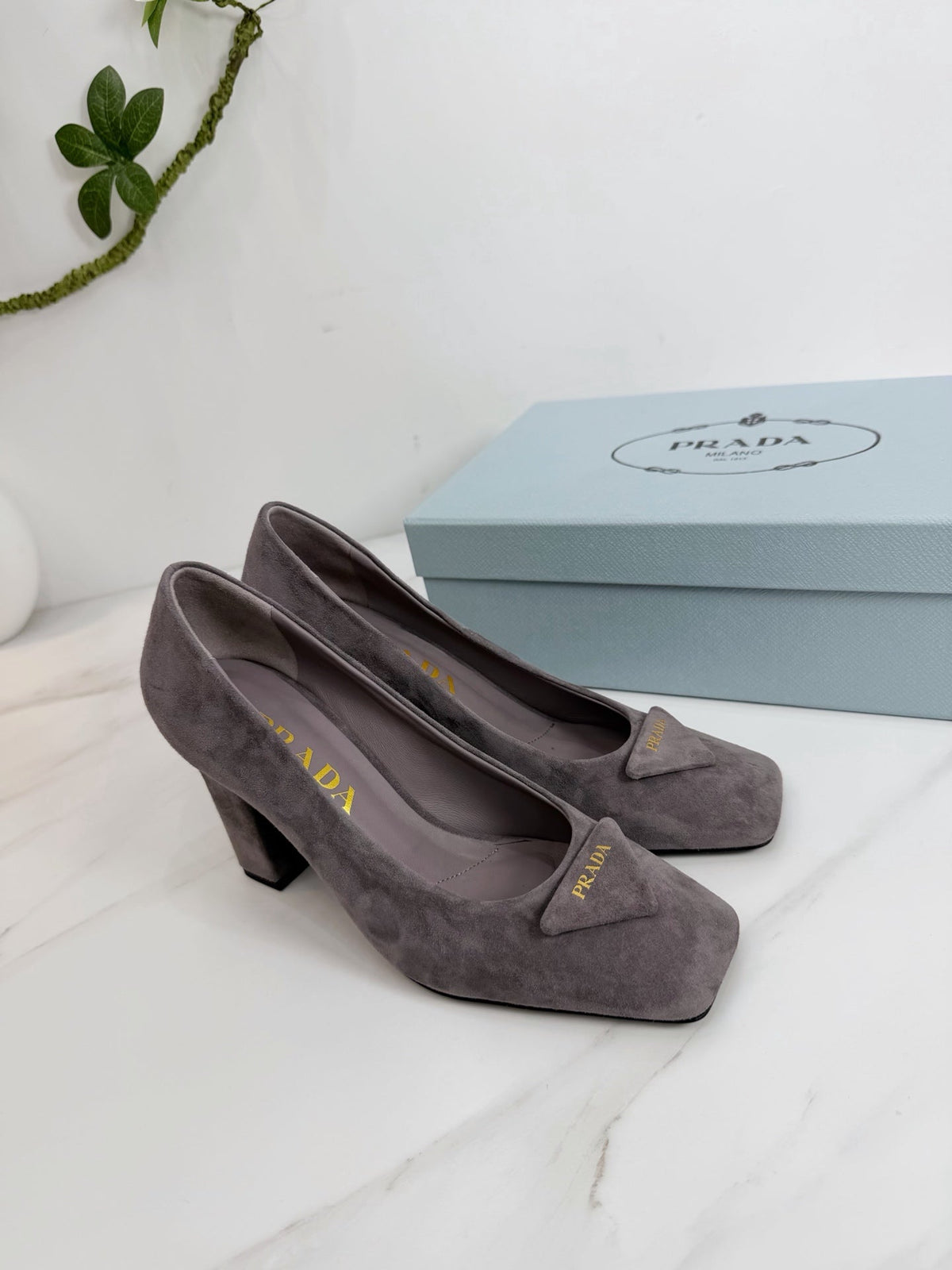 PRA 26SS High Heel Pump 85 Gray Suede 592368