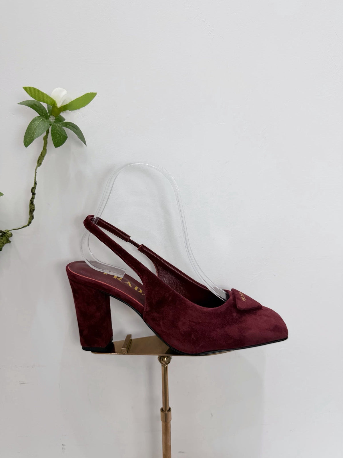 PRA 26SS Slingback 85 Burgundy Suede 592371