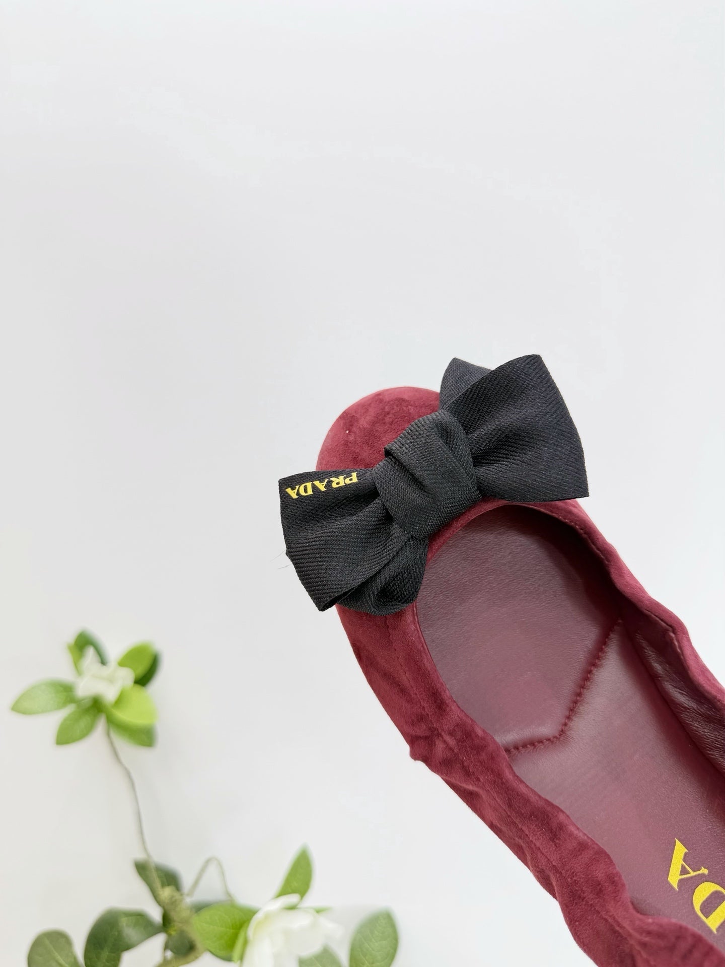 PRA 26SS Ballet Flat Burgundy Suede 592396