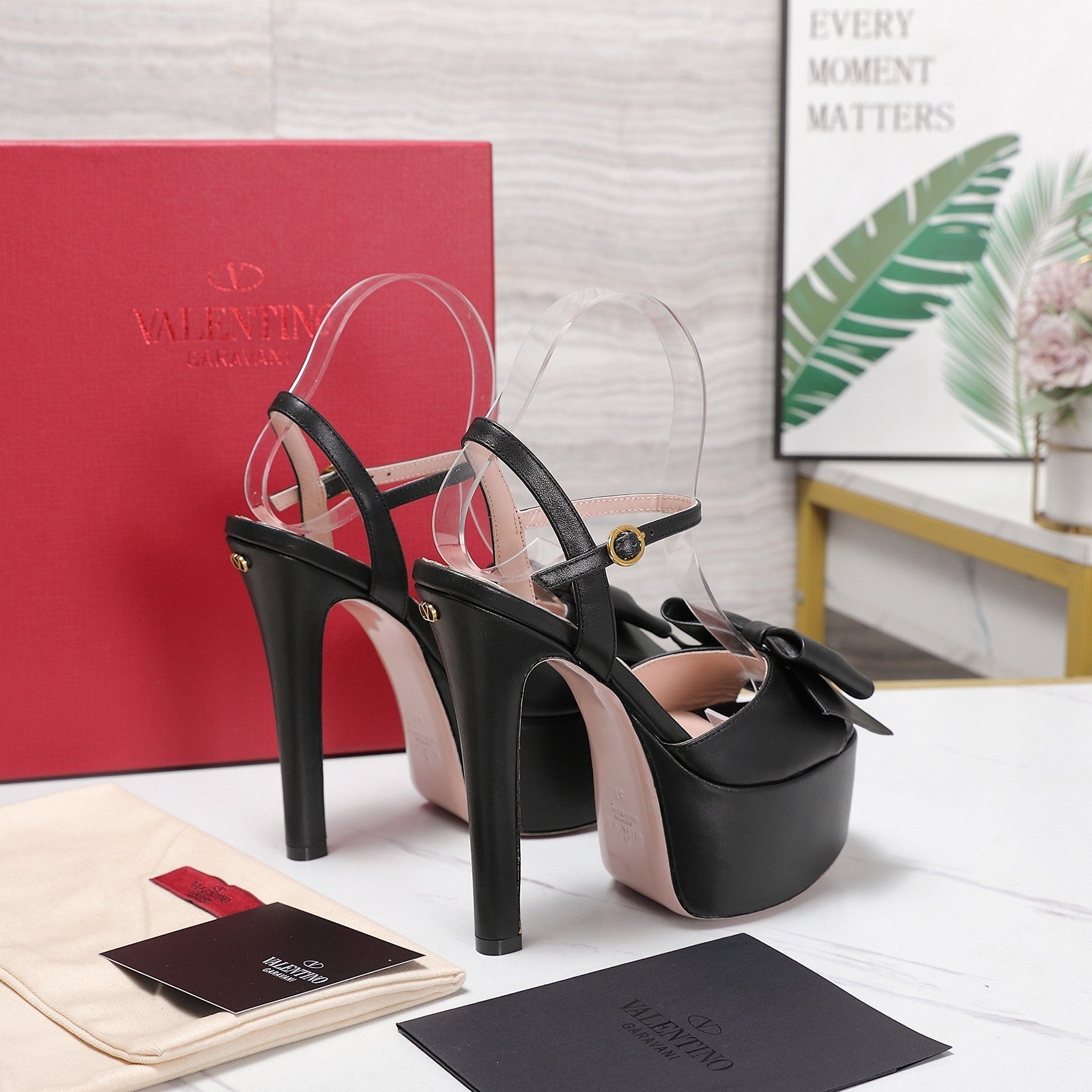 Valentino 2026 Bowow Platform 155mm Sandals Calfskin 864557