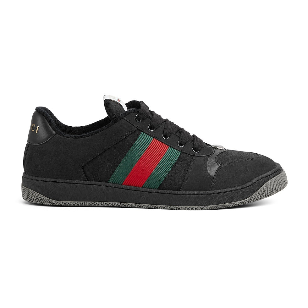GG Men's Screener Sneaker Black Canvas 523579