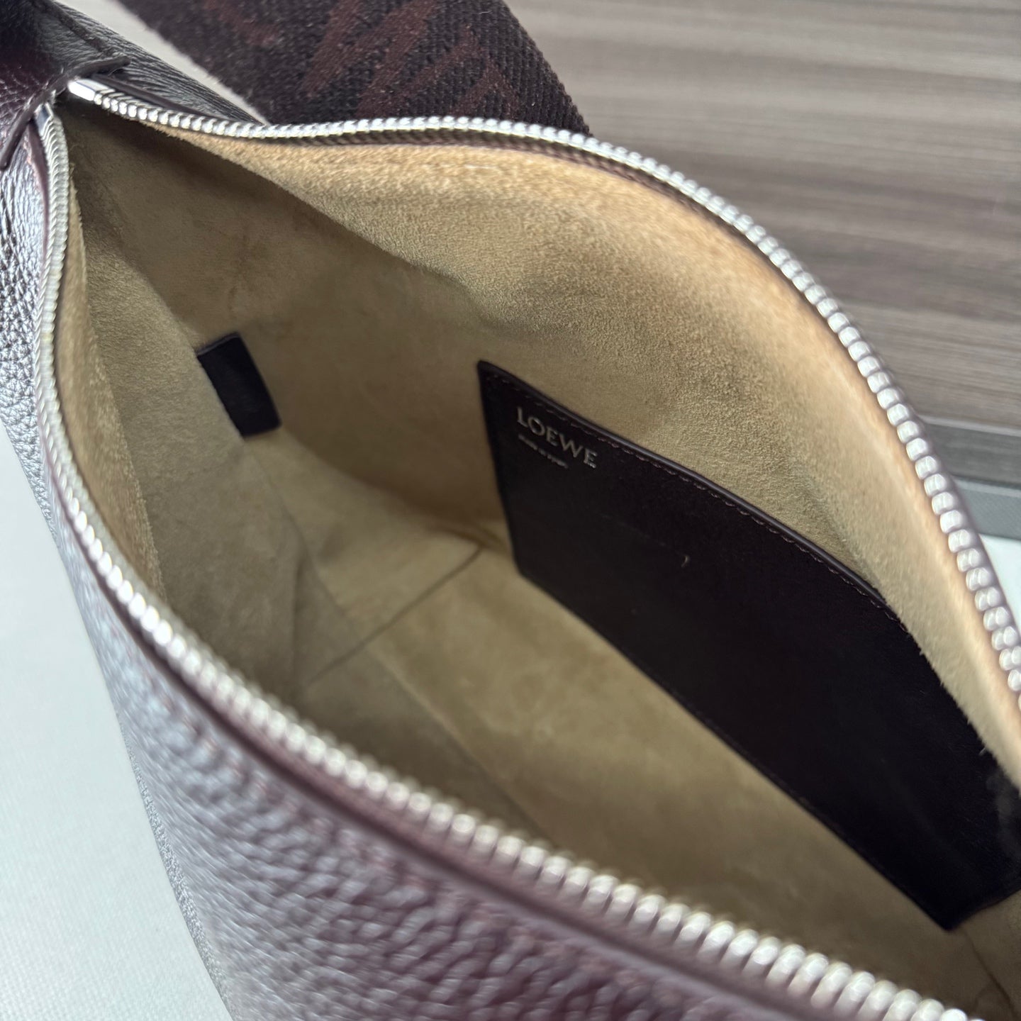 Loewe Small Cubi Crossbody Bag 29 Dark Burgundy Calfskin 280607