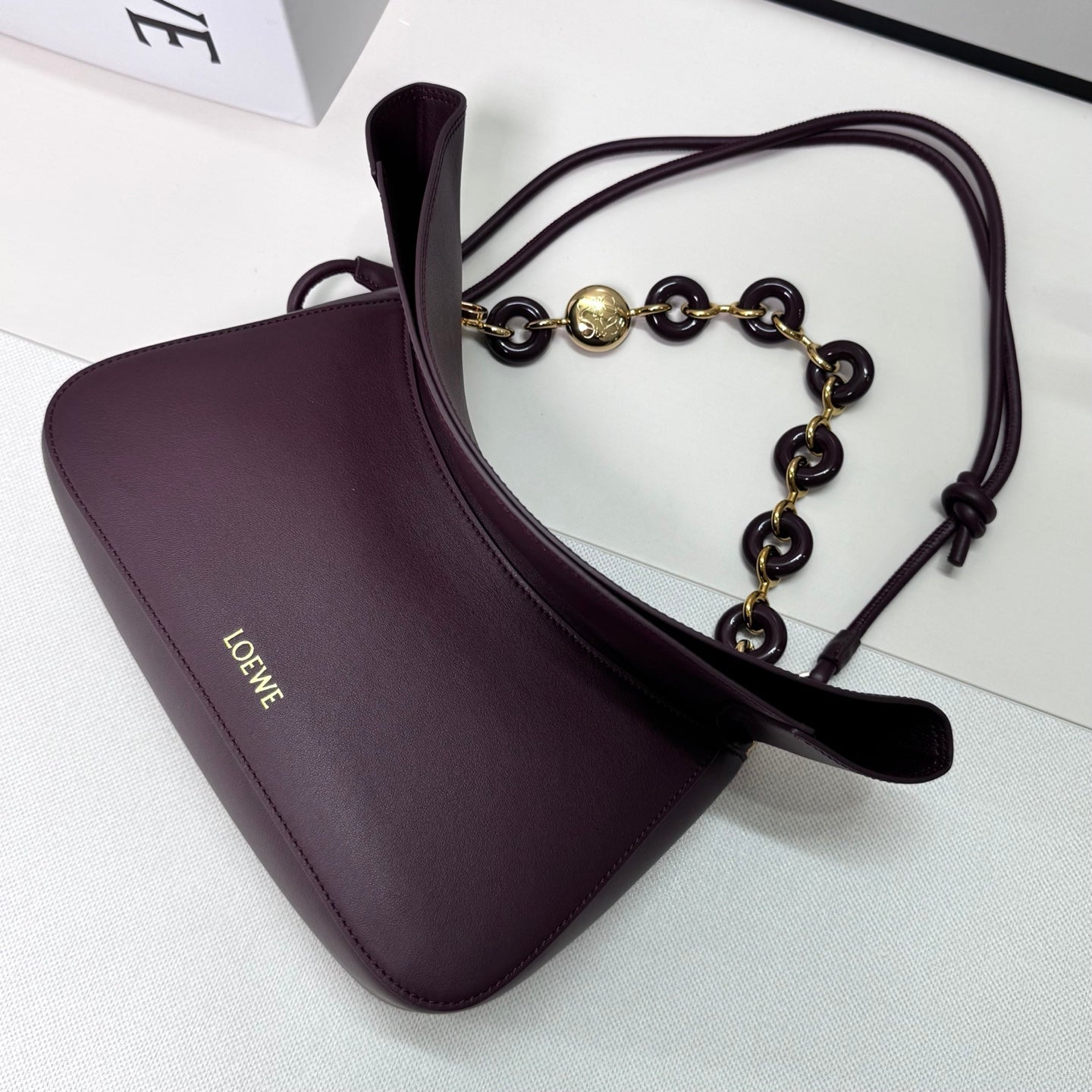 Loewe Ola Medium Bag Purple Calfskin 274677