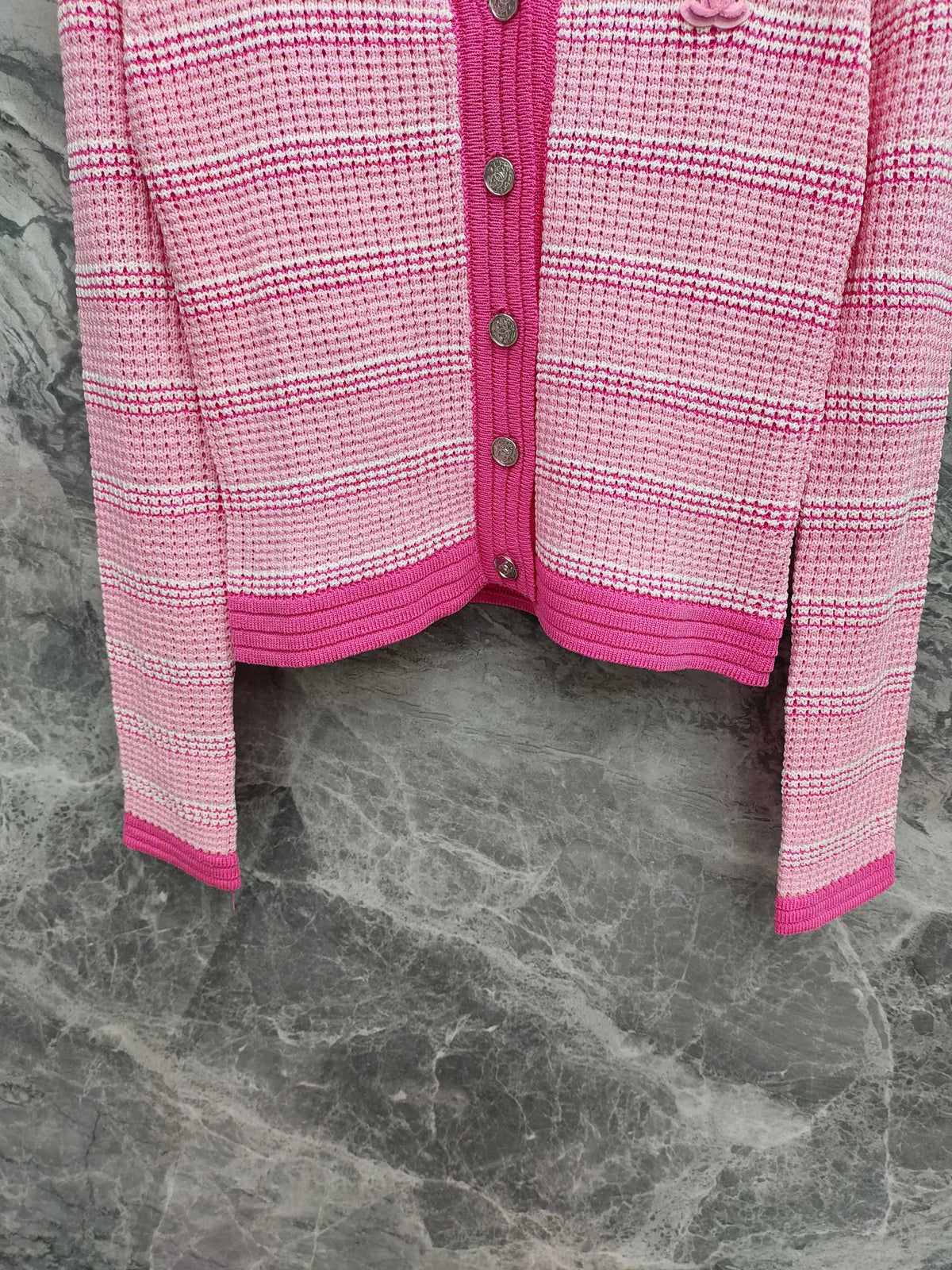 CC 25 Long Sleeve Striped Cardigan Tencel 283779