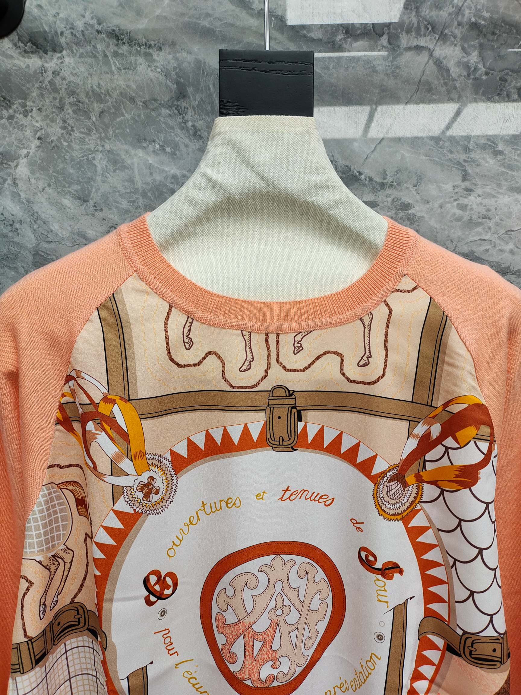 HM 25 Sweater Peach Orange Wool 89215