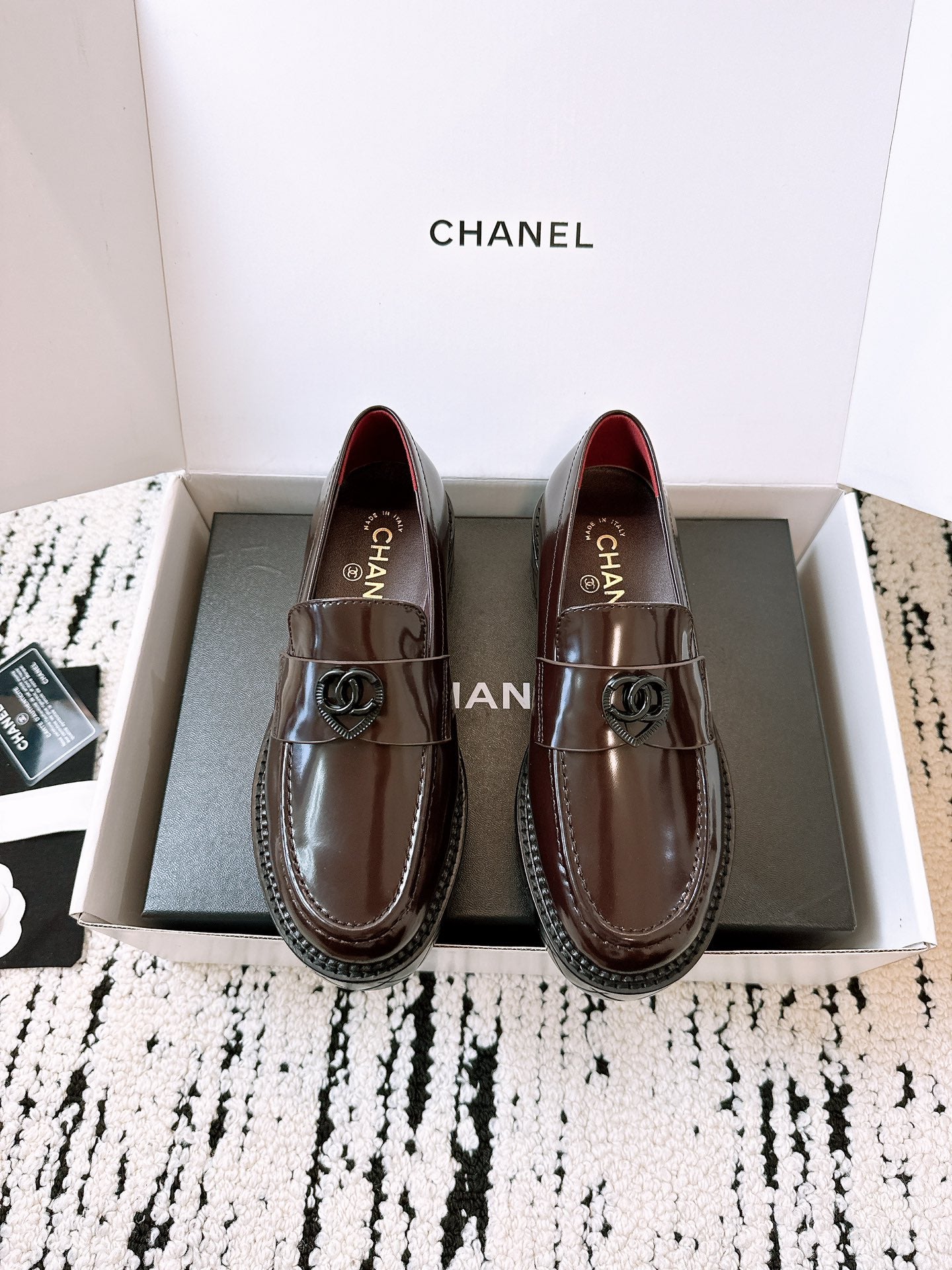 CC Moccasins 45mm In Burgundy Glossy Lambskin 144629