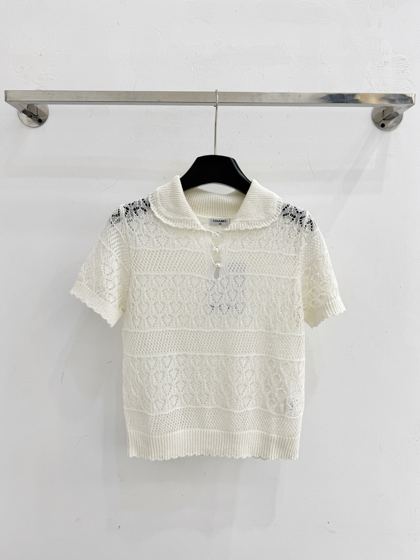 Chanel 2026 Openwork Knit Sweater Cotton 359798