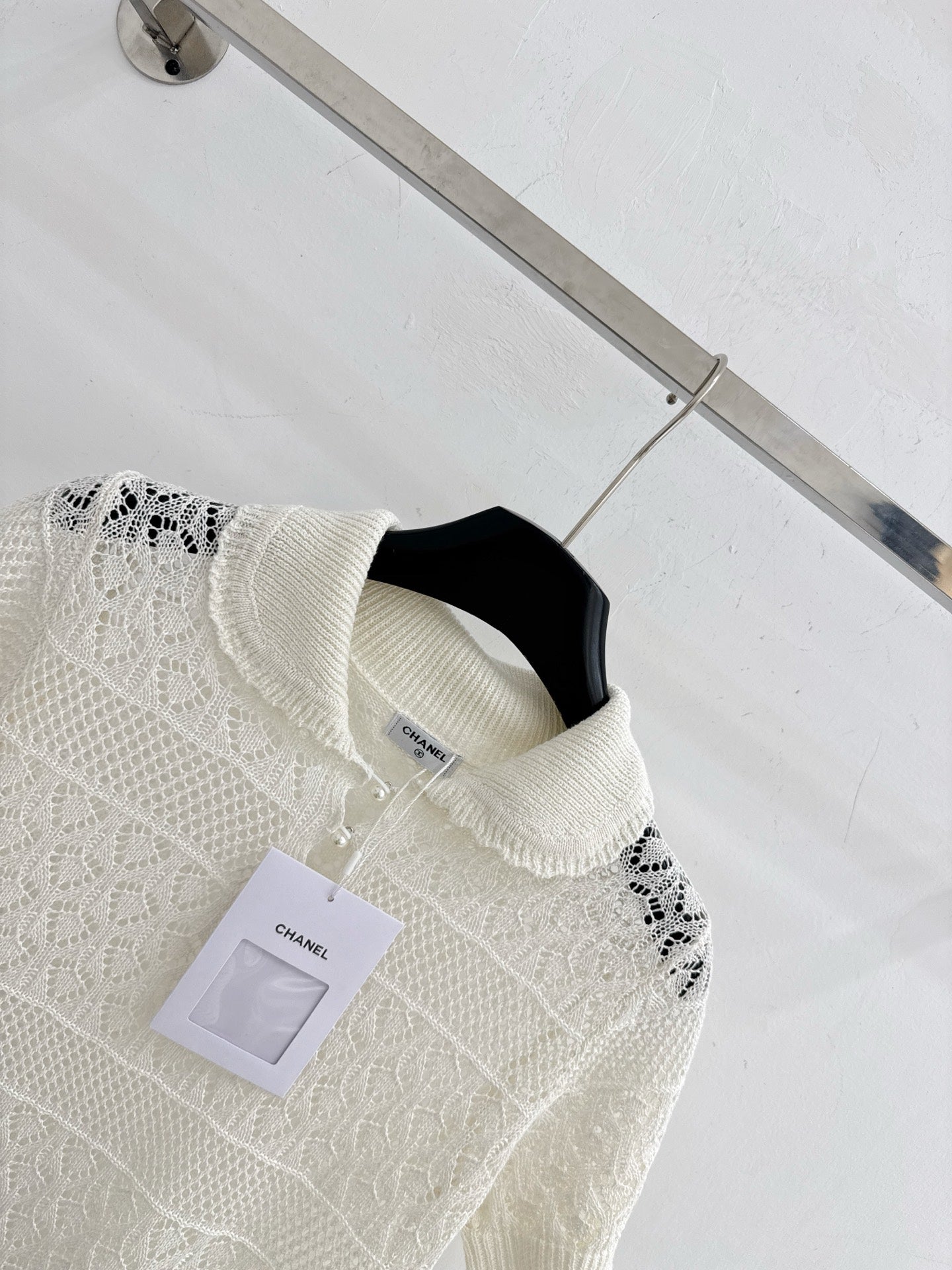 Chanel 2026 Openwork Knit Sweater Cotton 359798