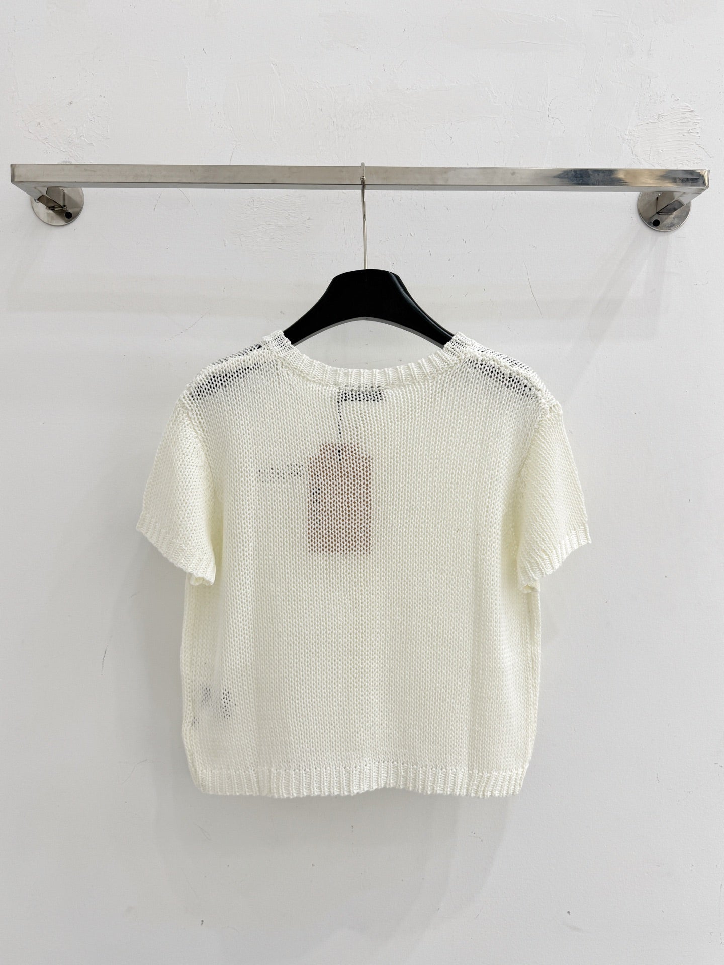 Miumiu 2026 Short Knit Cardigan White Wool 396496