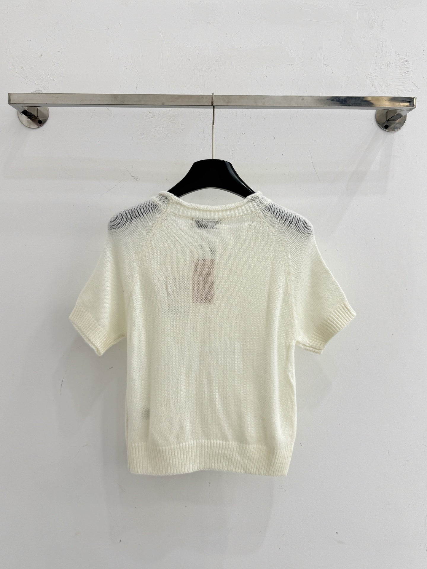 Miumiu 2026 Studded Embroidered Knit Short Top Wool Cashmere 423251