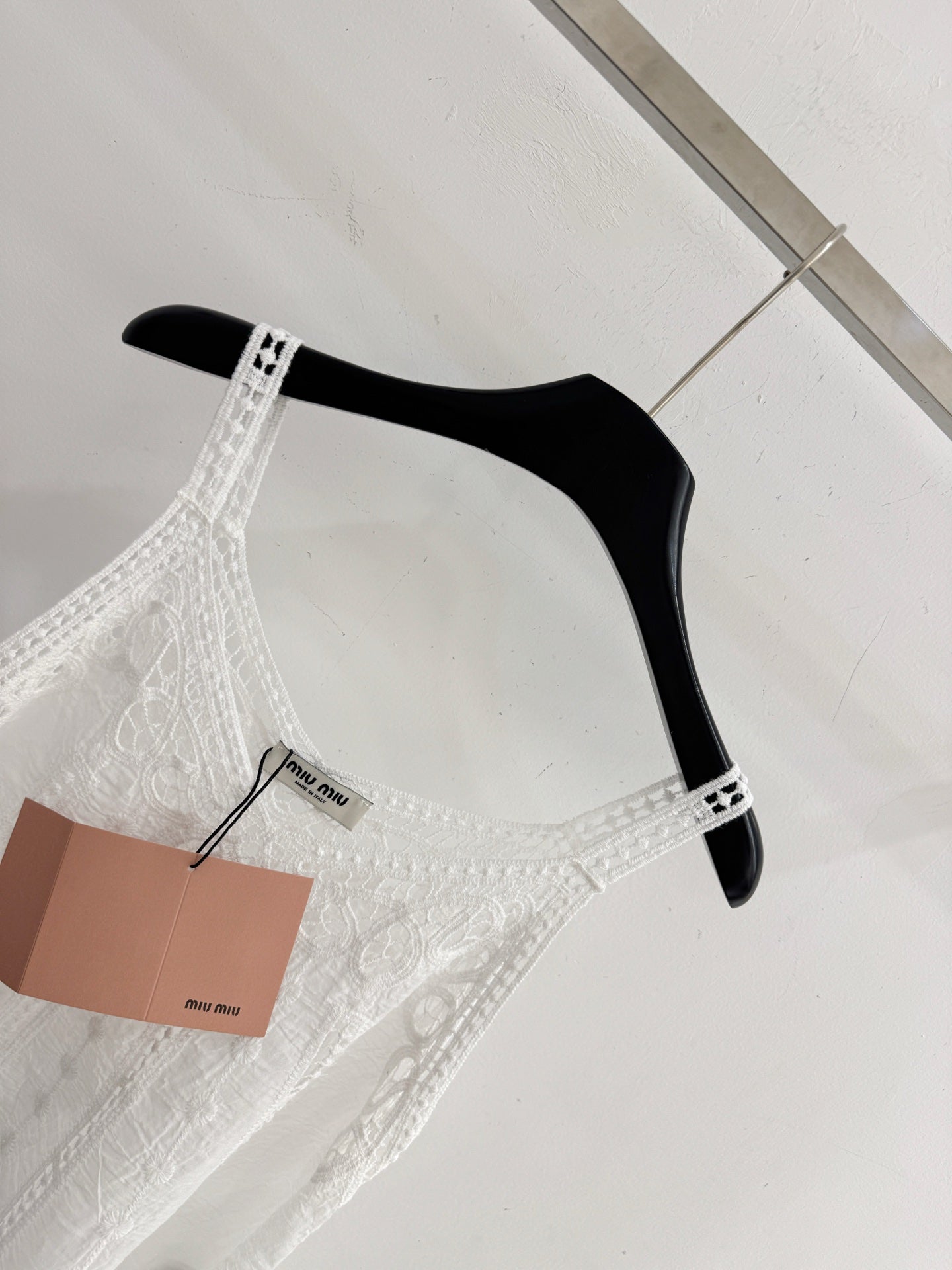 Miumiu 2026 Hollowed-out Camisole Lace Cotton 516679