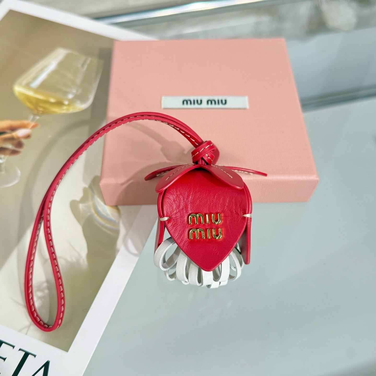 Miu Miu Trick Calfskin Bag Charm