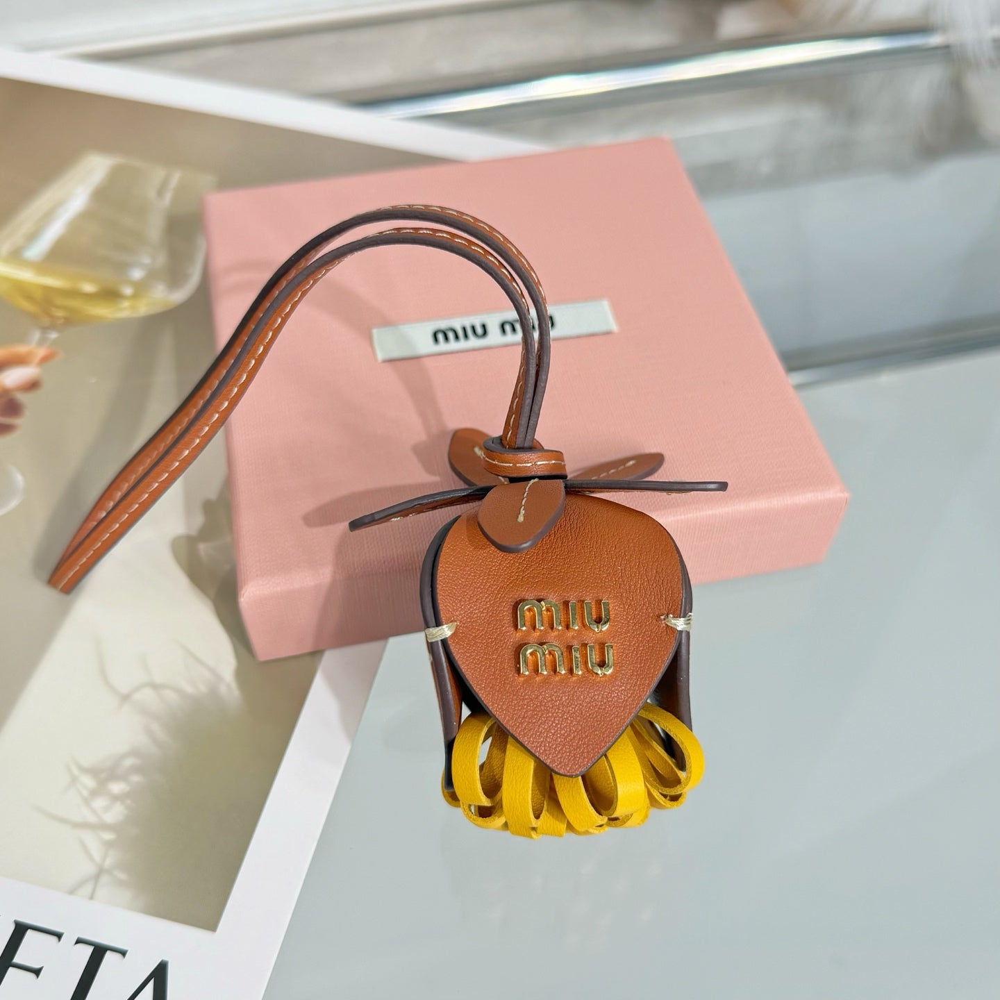 Miu Miu Trick Calfskin Bag Charm