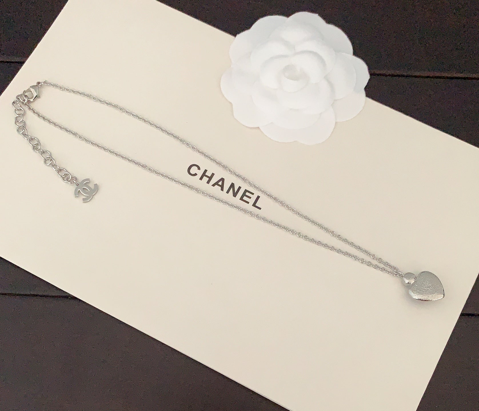 CC Vintage Heart Blue Sliver Necklaces