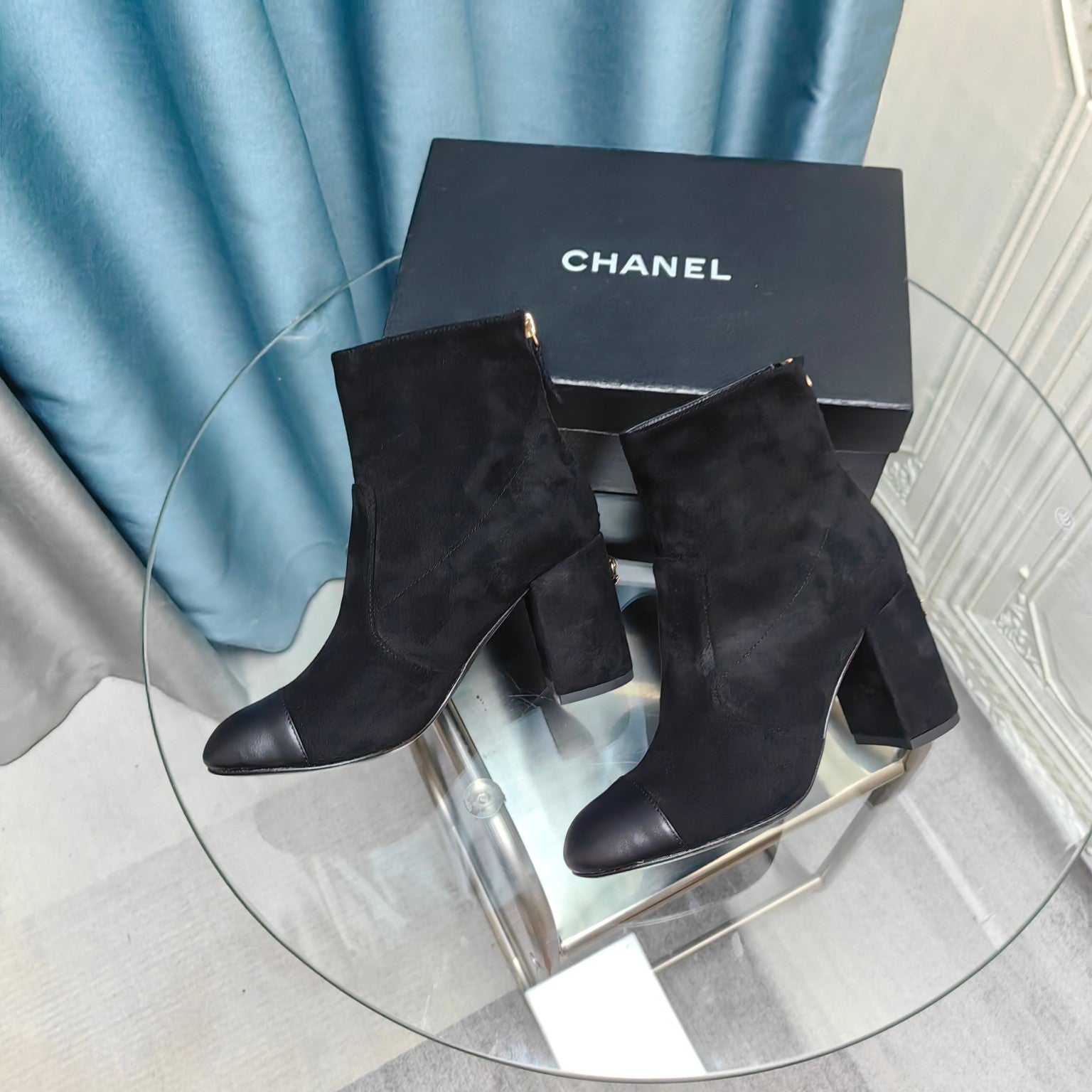 CC Ankle Boots 70mm Black Suede