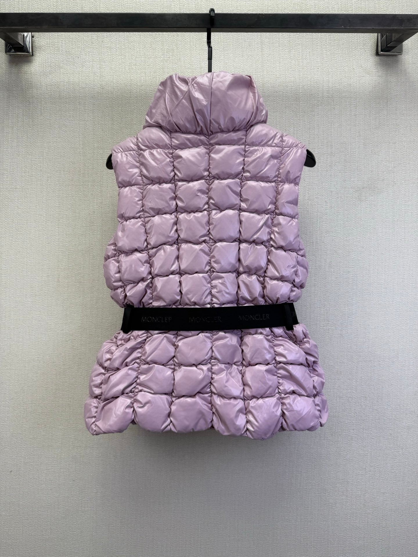 MC 2025 Emilion Square-Quilted Down Gilet Purple Nylon Down