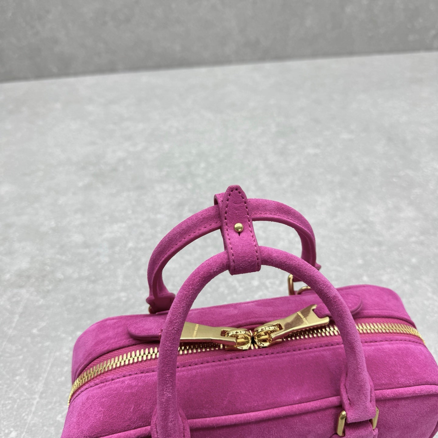 Miumiu 2026 Arcadie Top-Handle Bag Hot Pink Suede