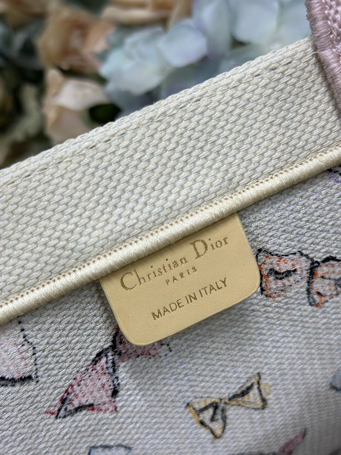 Dior 2026 Multicolor Bow Book Tote Bag Canvas 289511
