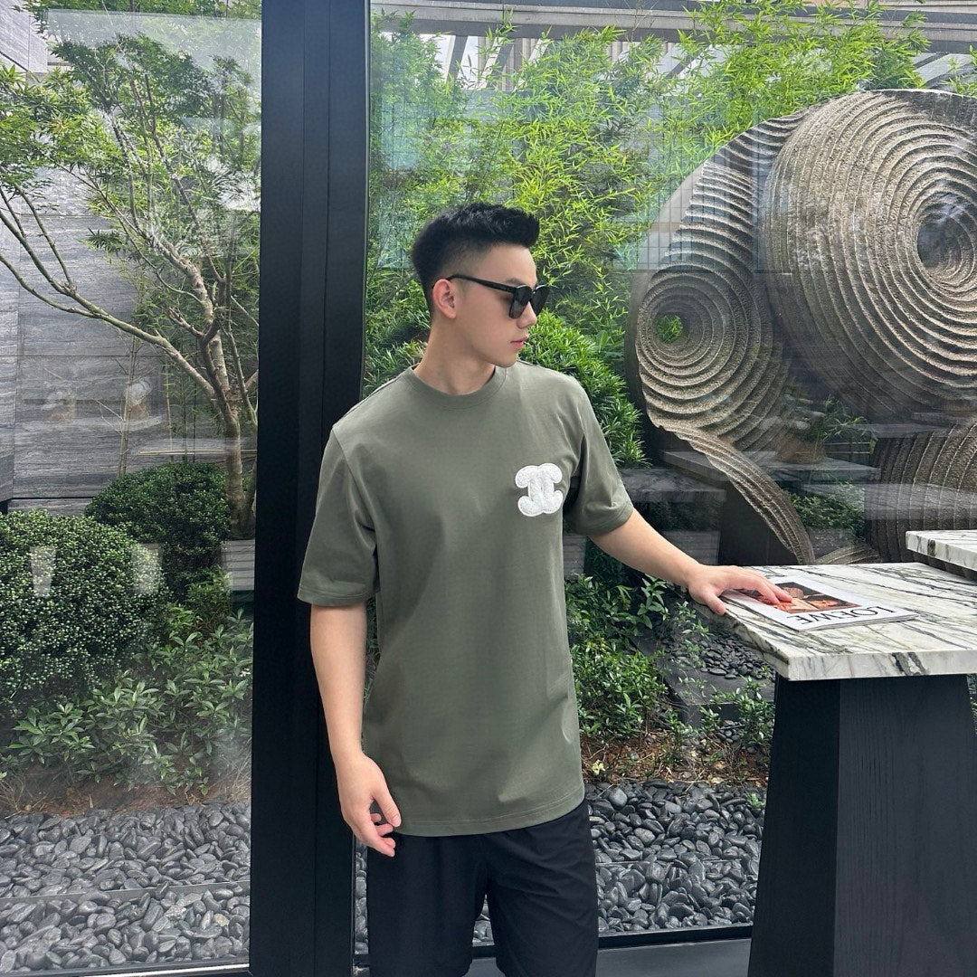CC 2026  Short-Sleeve T-Shirt Light Olive Green Cotton 645989