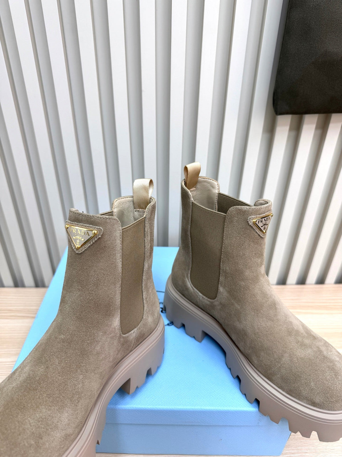 PRA ankle boots light taupe beige suede 443664