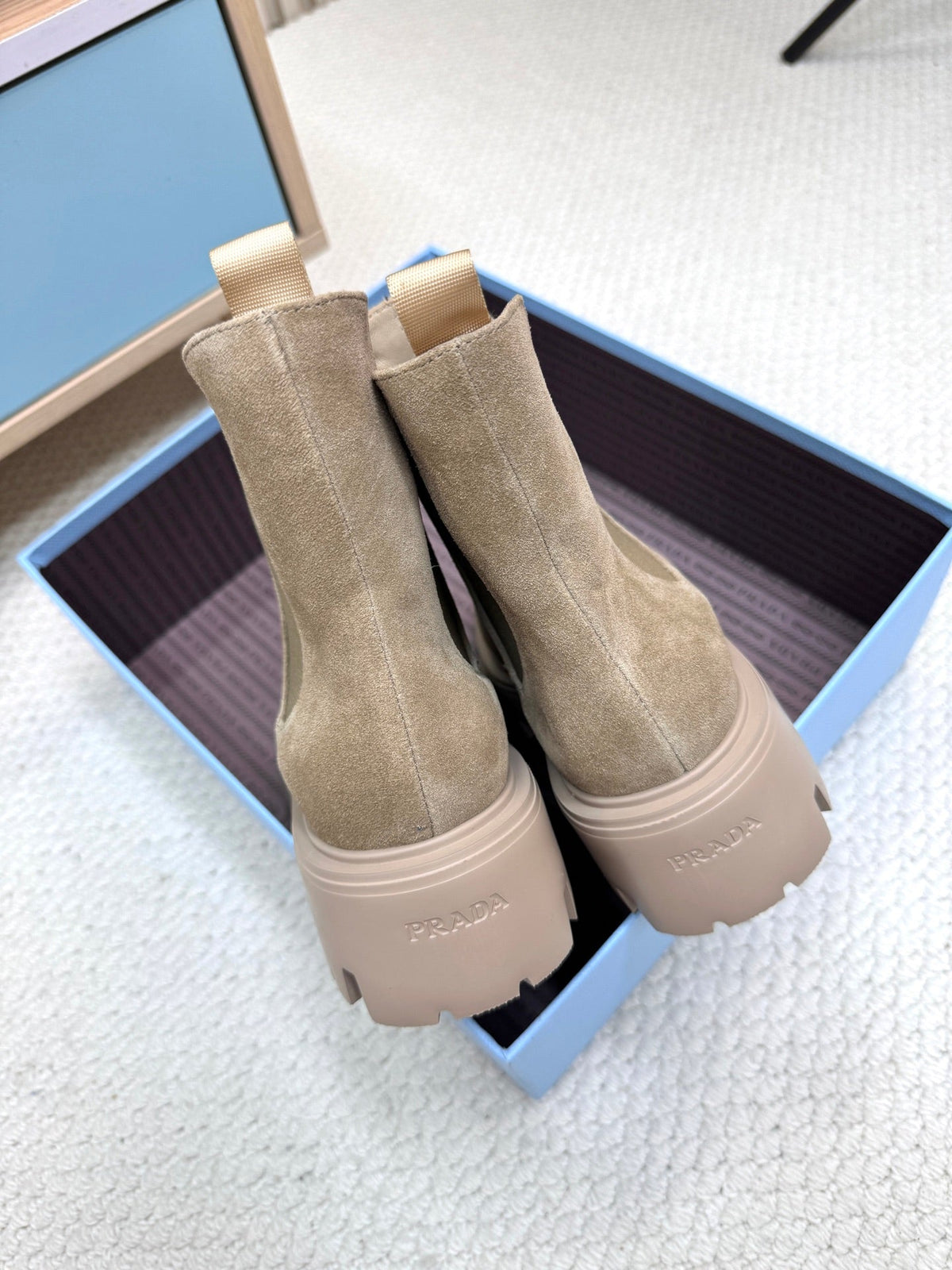 PRA ankle boots light taupe beige suede 443664