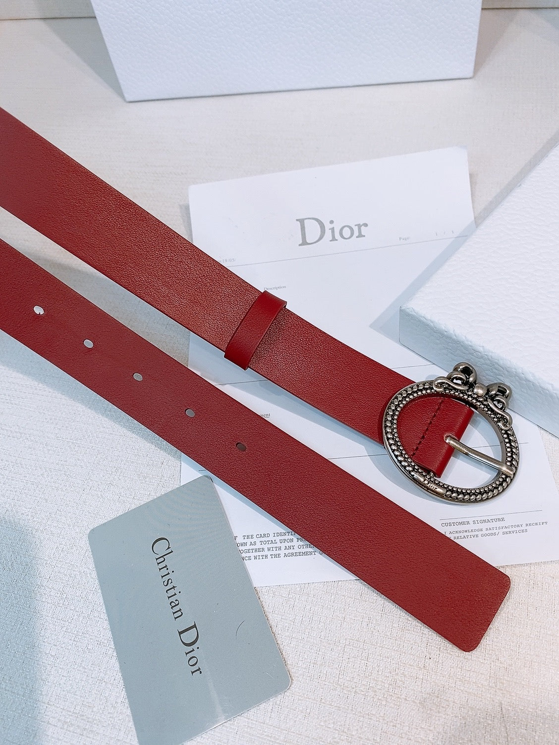 Dior Médaillon Belt 30mm With Bow Calfskin 207707
