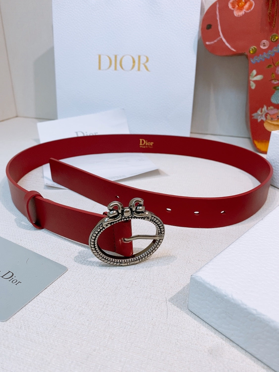 Dior Médaillon Belt 30mm With Bow Calfskin 207707