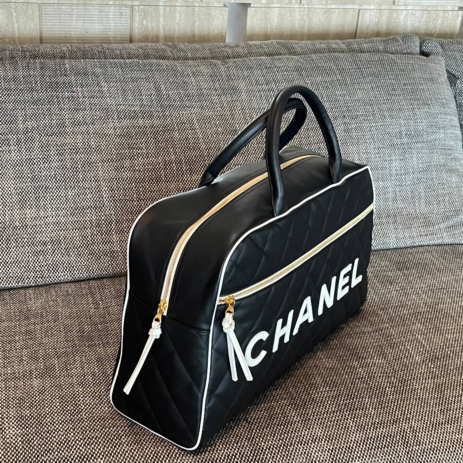 Chanel 2026 Bowling Boston Travel Bag 46cm Lambskin