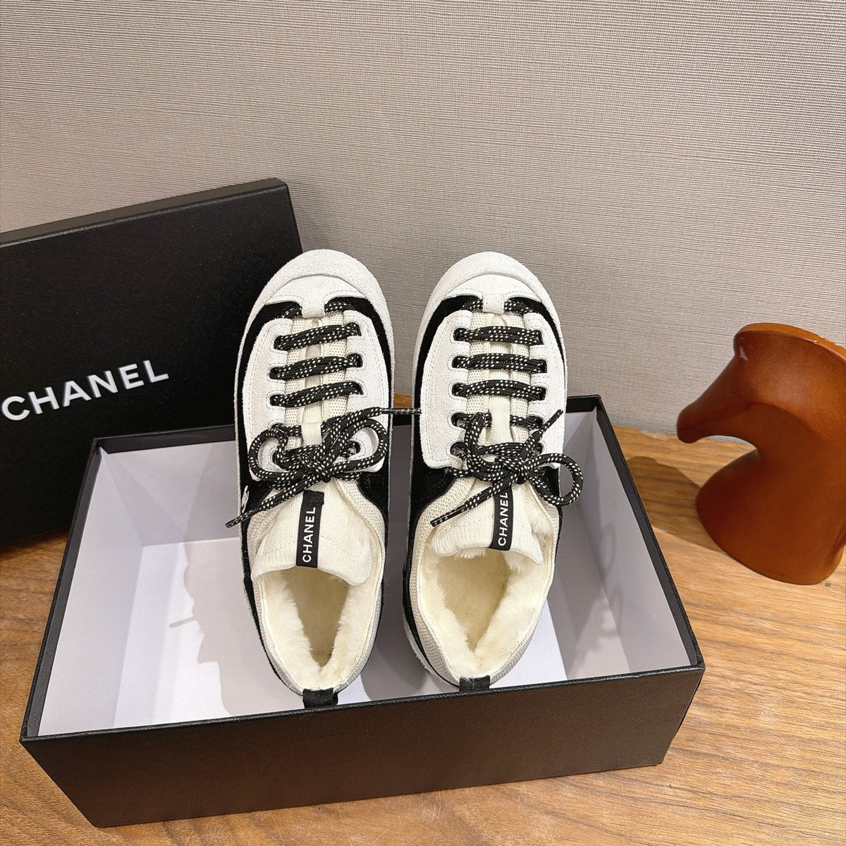 Chanel 2026 Panda Sneakers Suede Wool 196210