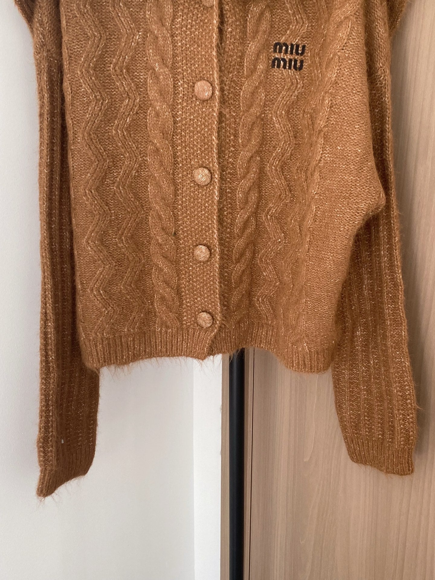 Miumiu 2025  Cardigan Brown Wool Polyester