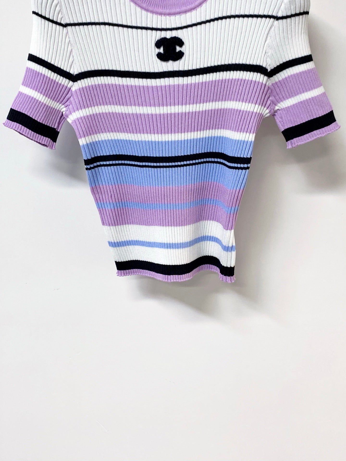 Chanel 2026 Strips Short-Sleeve Shirt Acrylic 278214