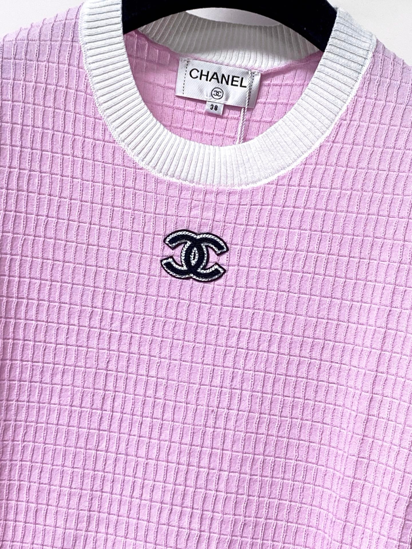 Chanel 2026 Pink Short-Sleeved Shirt Tencel 310322