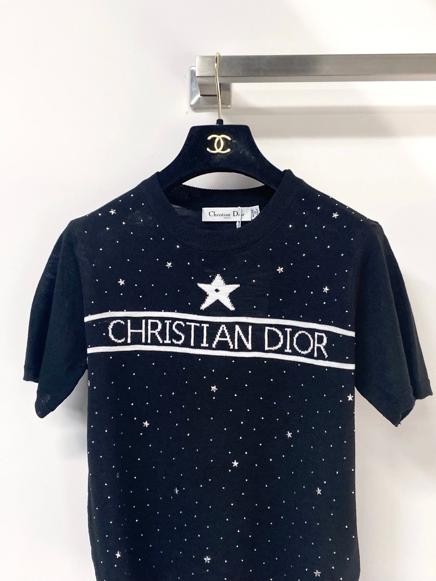 Dior 2026 Star and Logo Knit T-shirt Tencel 405697