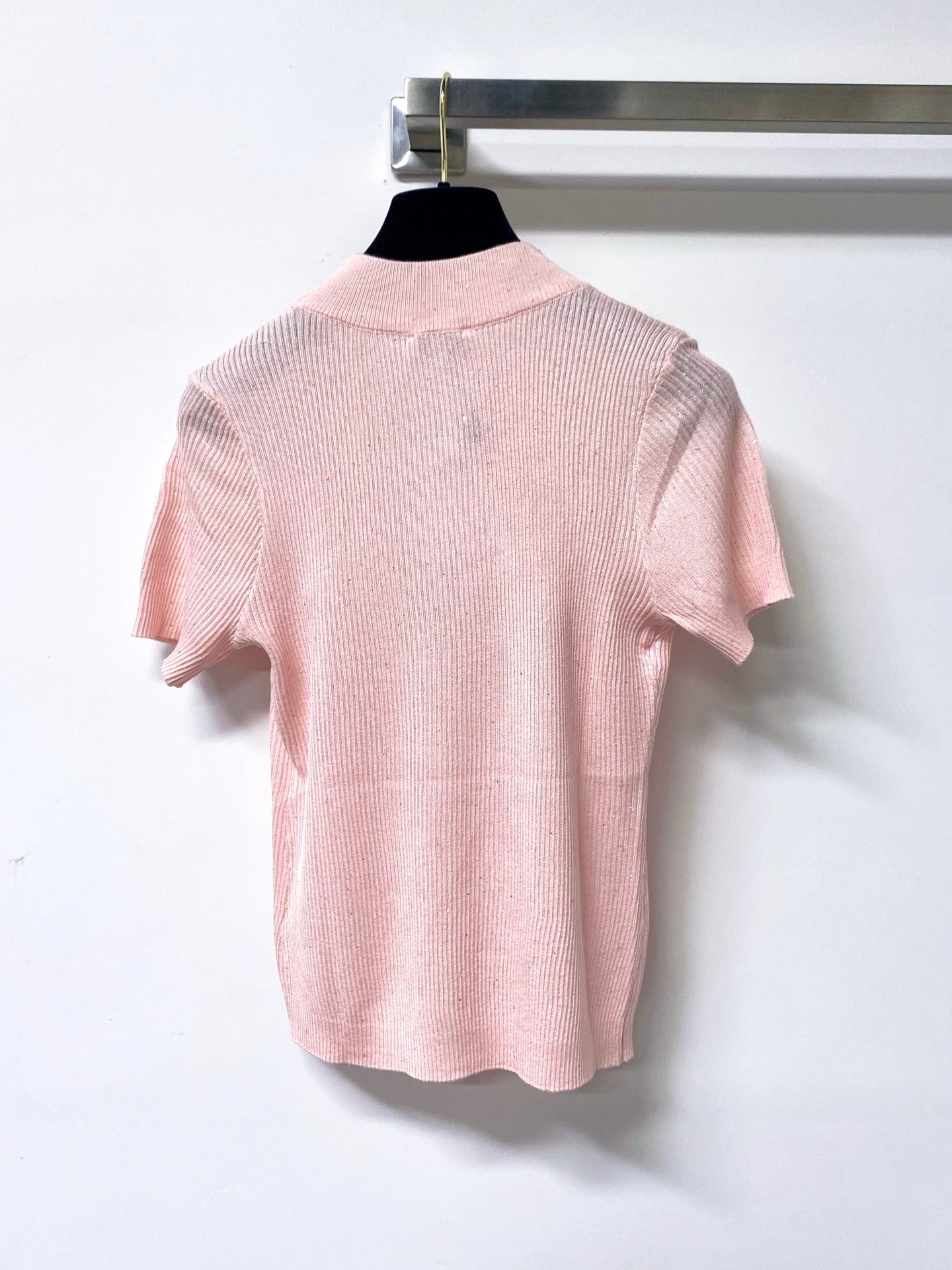 Chanel 2026 Short-Sleeved Shirt Glitter Detail Tencel 439810