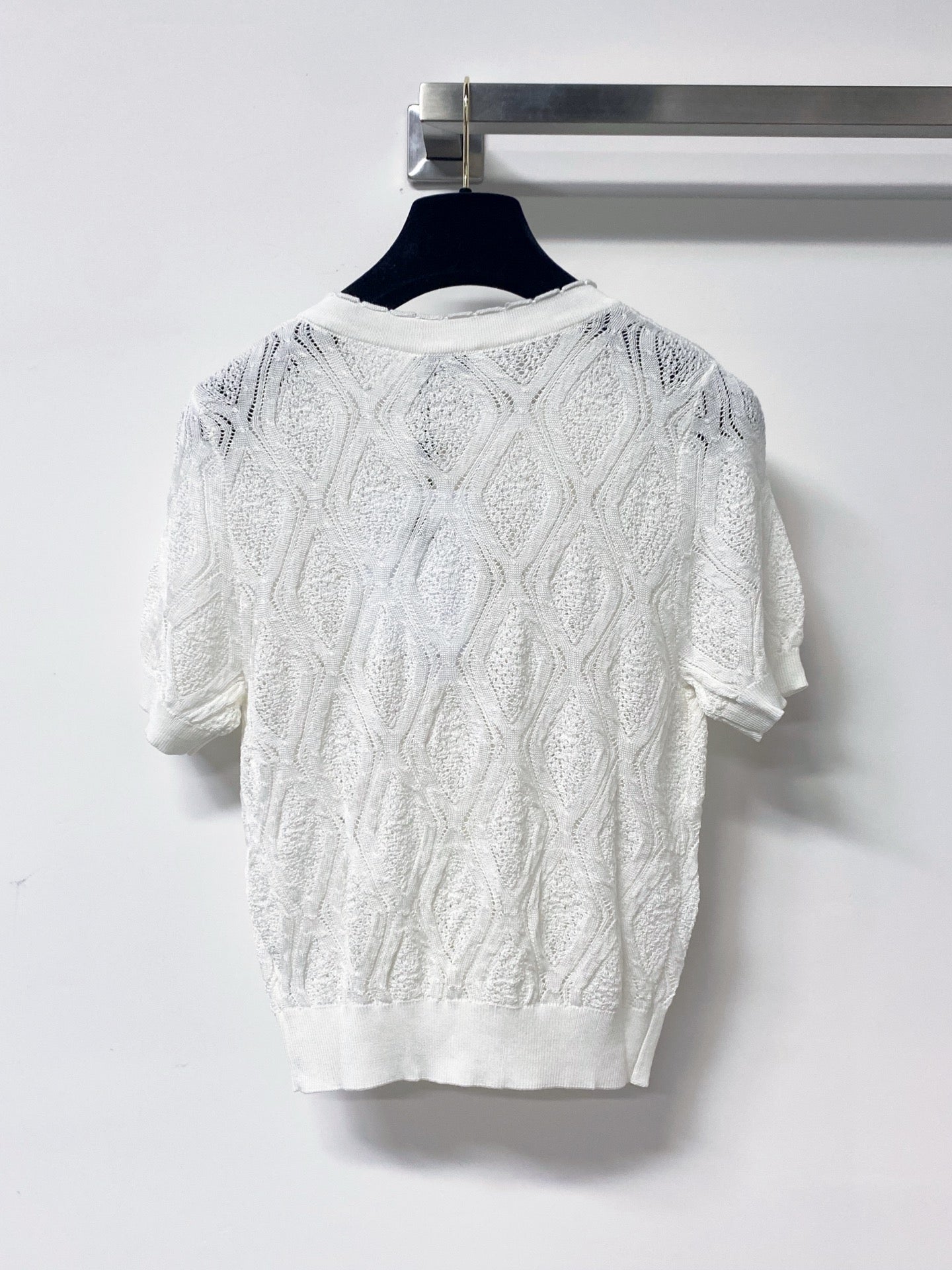 Chanel 2026 Pointelle Knit Cardigan Tencel 459058
