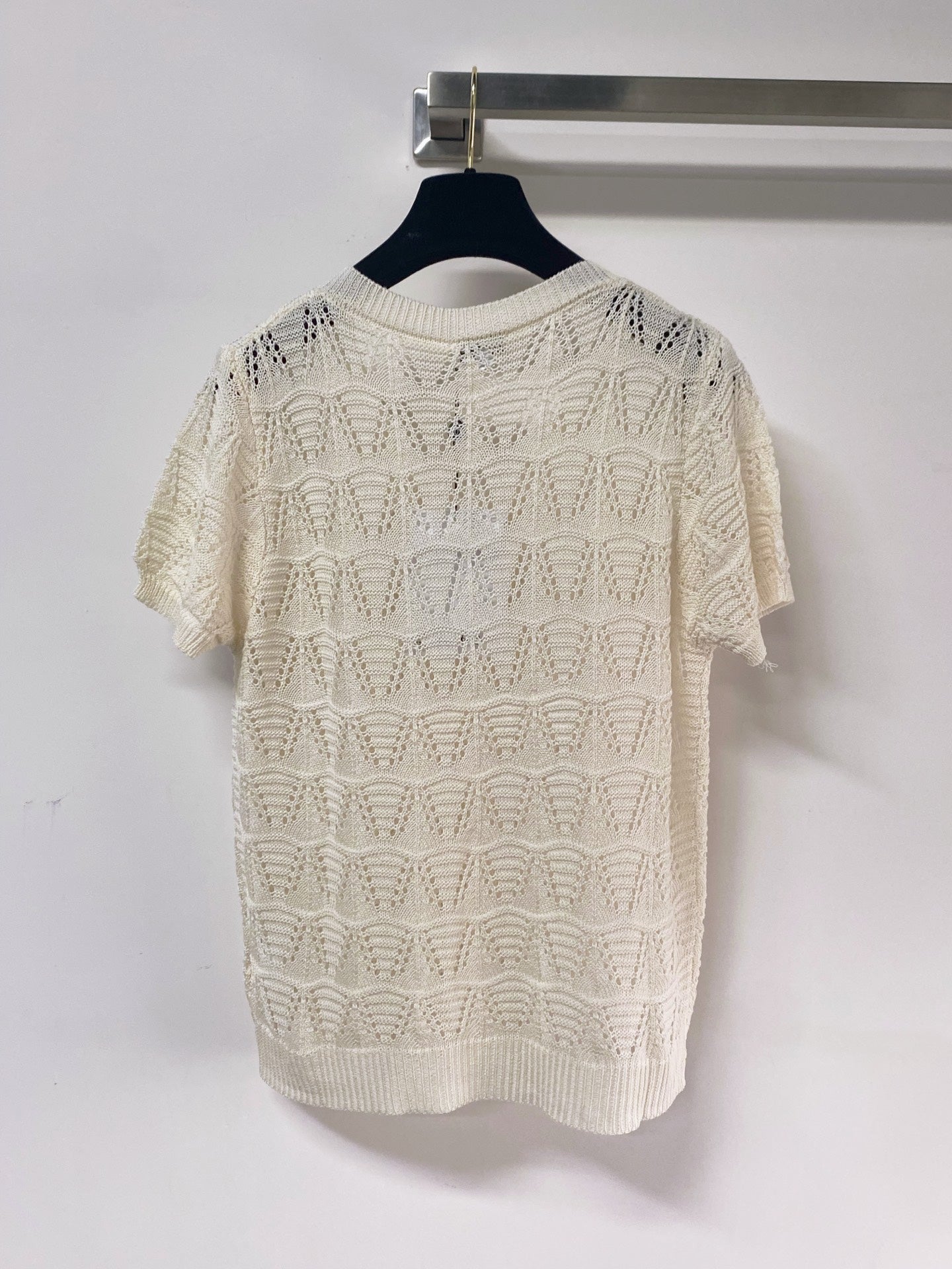 Chanel 2026 V-Neck Short-Sleeved Shirt Laine Wool 463520